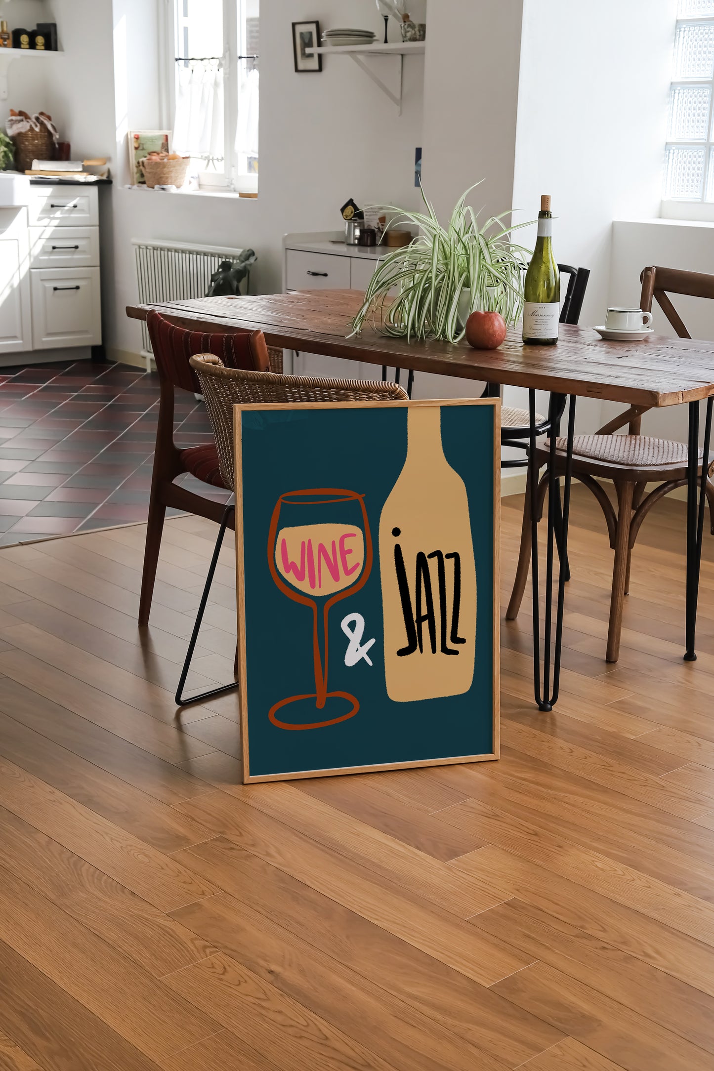 Wine & Jazz | Wine Print | UNFRAMED