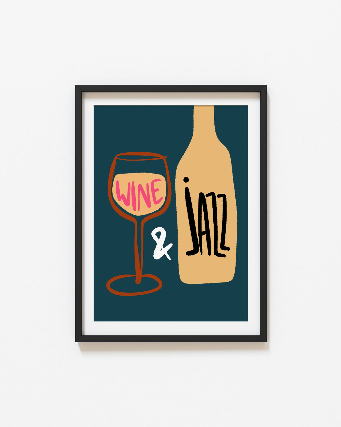 Wine & Jazz | Wine Print | UNFRAMED