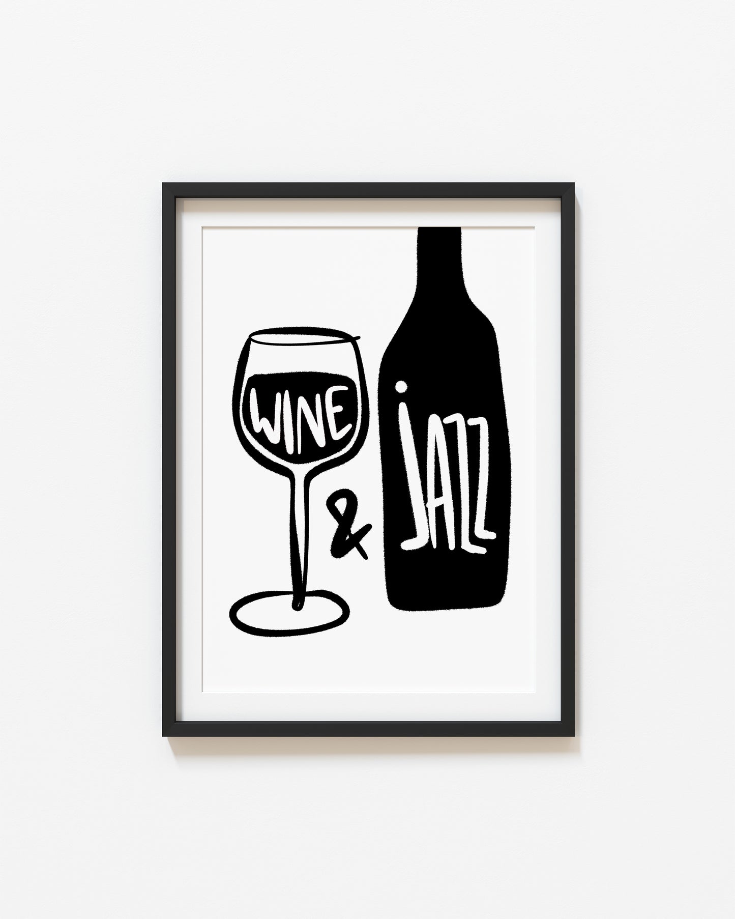 Wine & Jazz | Wine Print | UNFRAMED