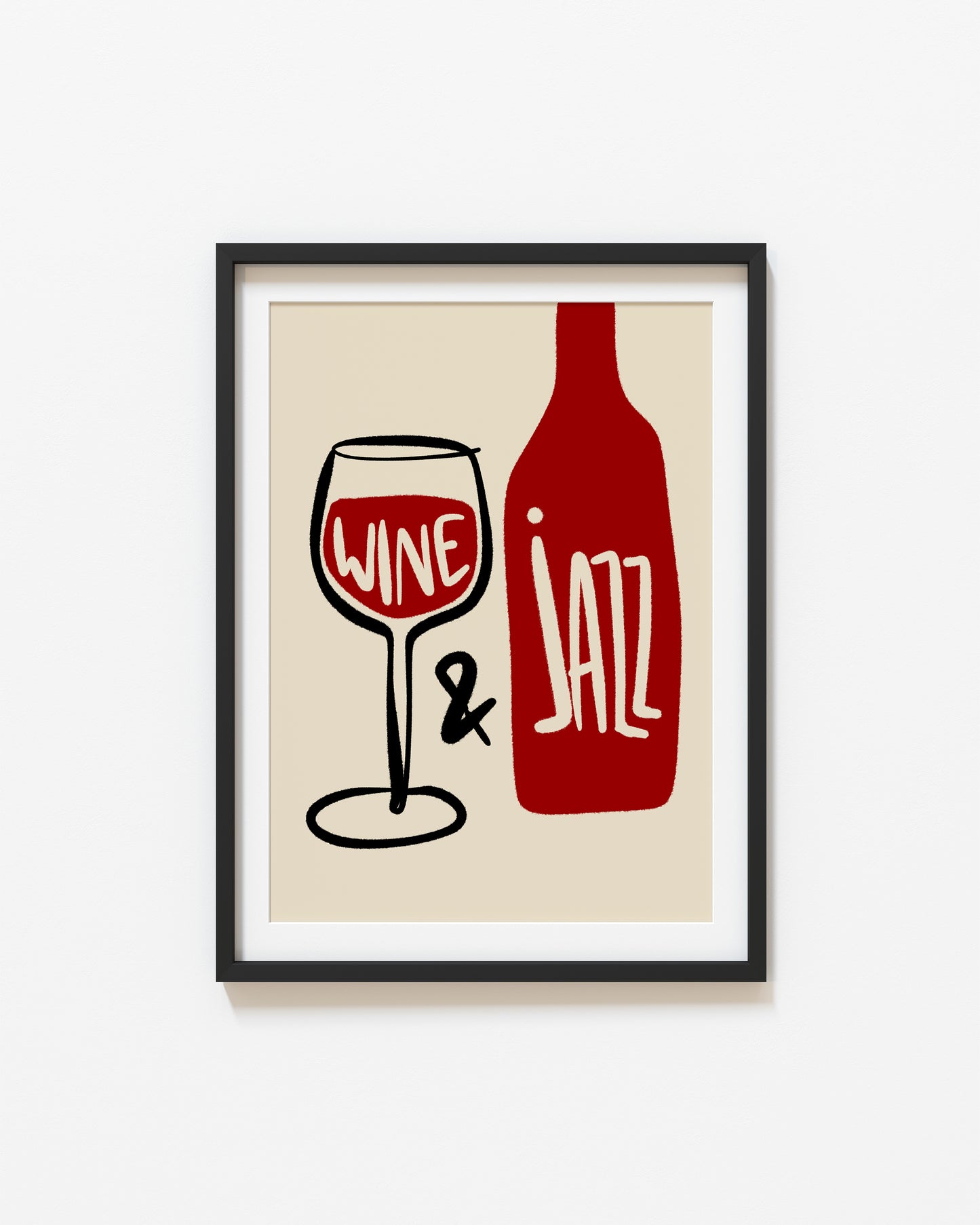 Wine & Jazz | Wine Print | UNFRAMED