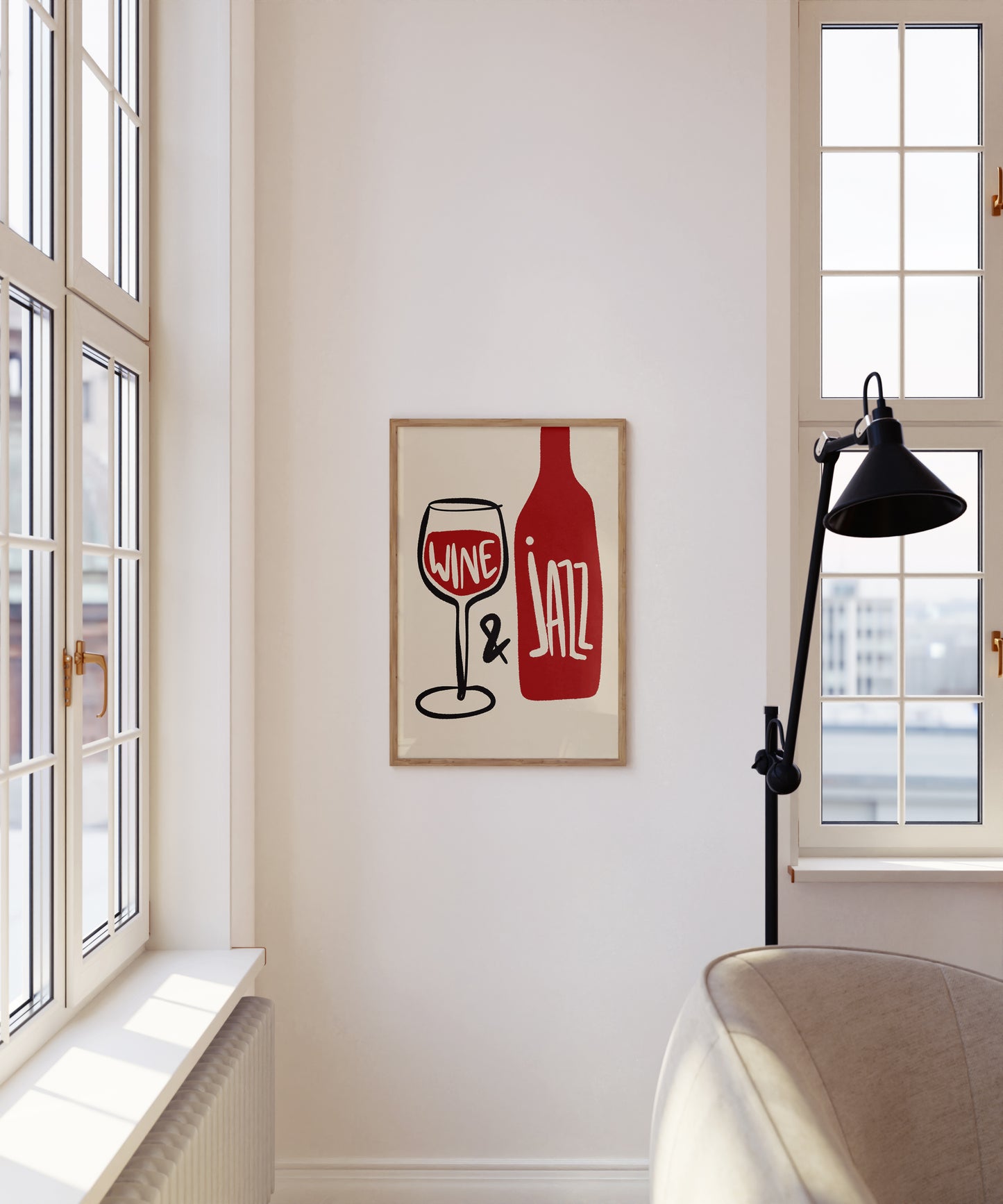 Wine & Jazz | Wine Print | UNFRAMED