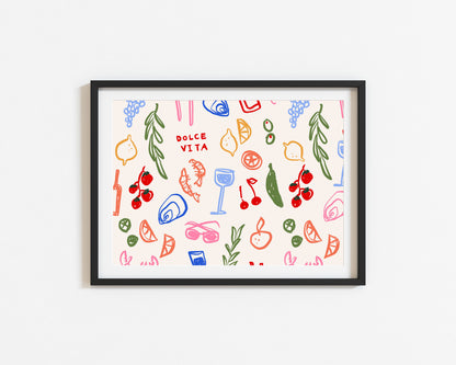 Dolce Vita | Landscape | Italian Poster | UNFRAMED