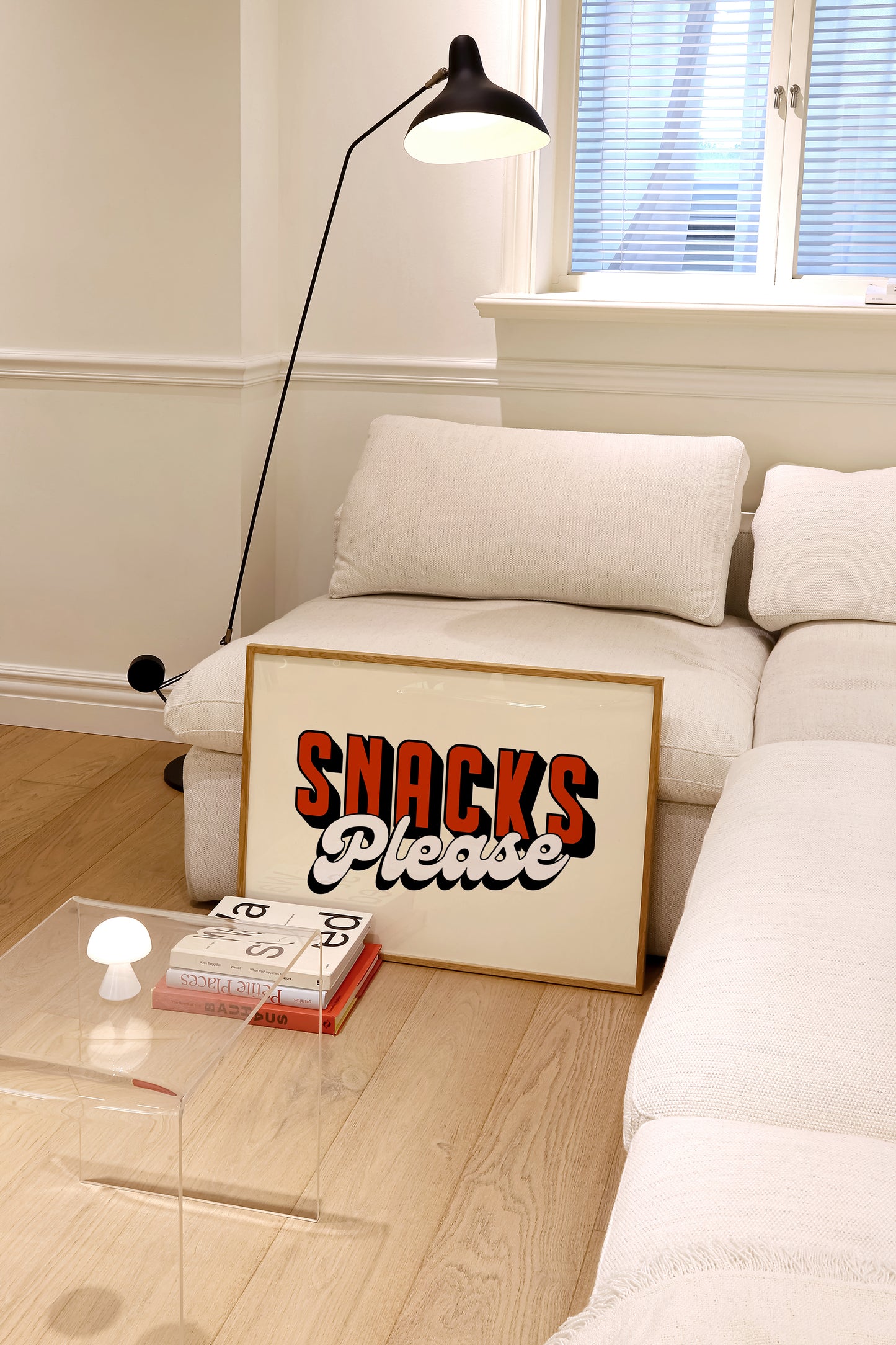 Snacks Please | Quote Print | UNFRAMED