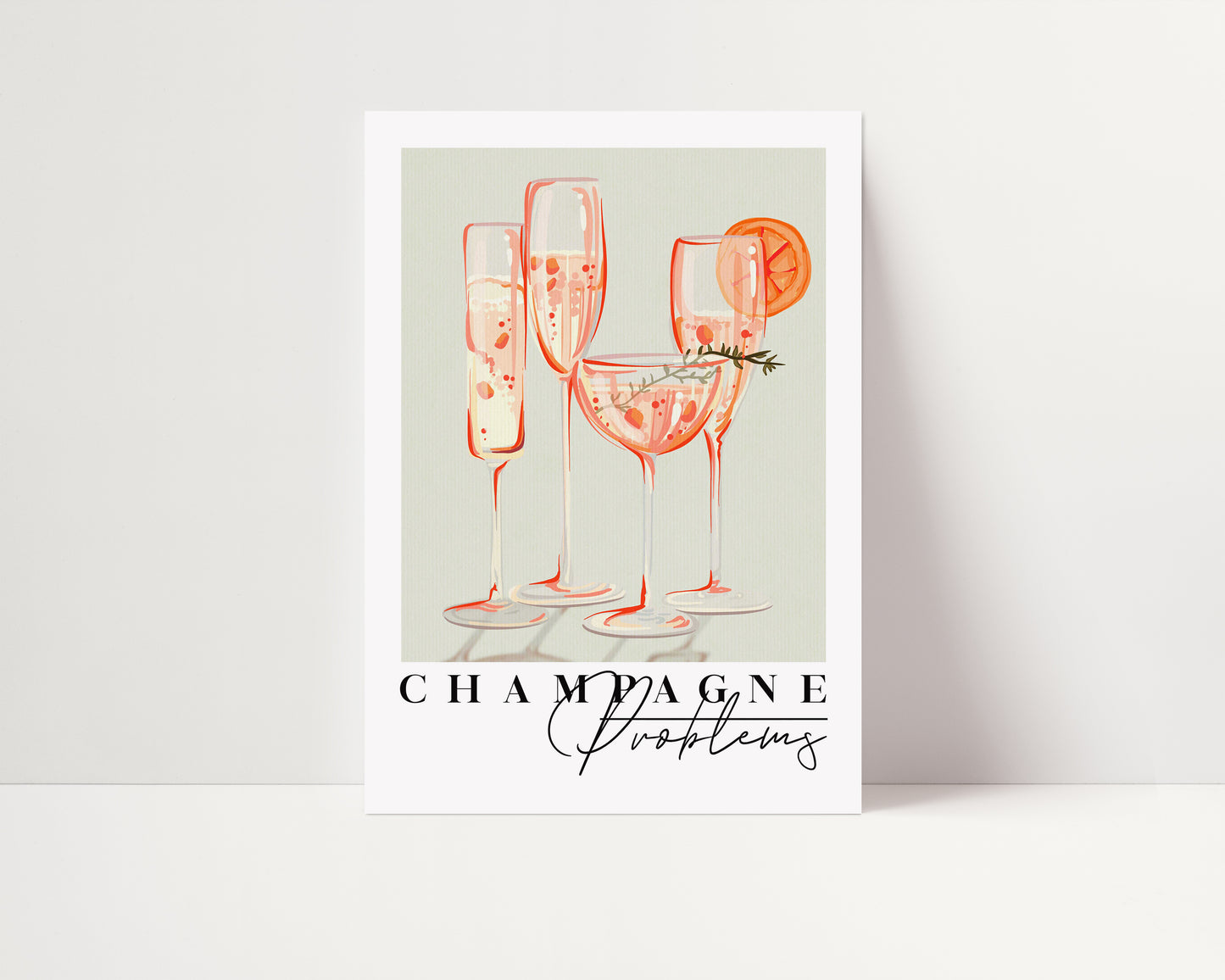 Champagne Problems | Champagne Print | UNFRAMED