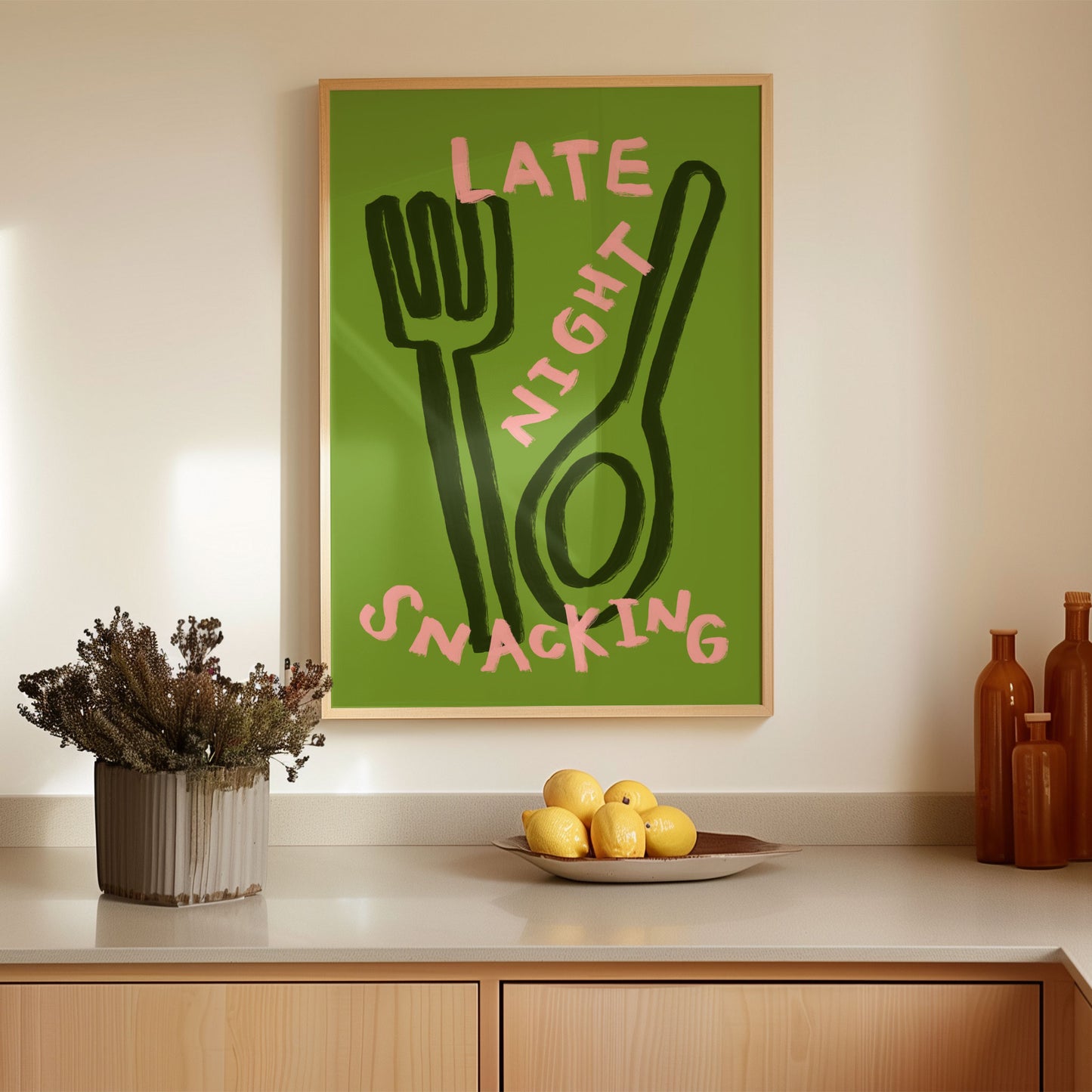 Late Night Snacking | Kitchen Print | UNFRAMED