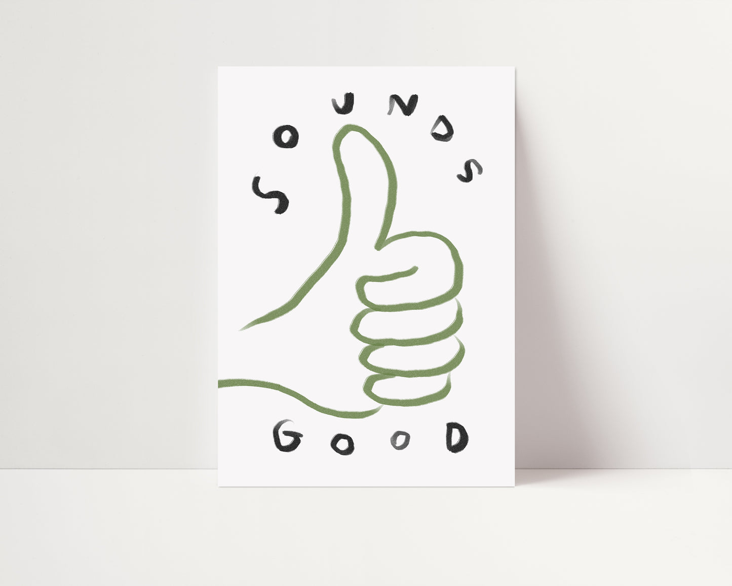 Sounds Good | Thumbs Up Poster | UNFRAMED