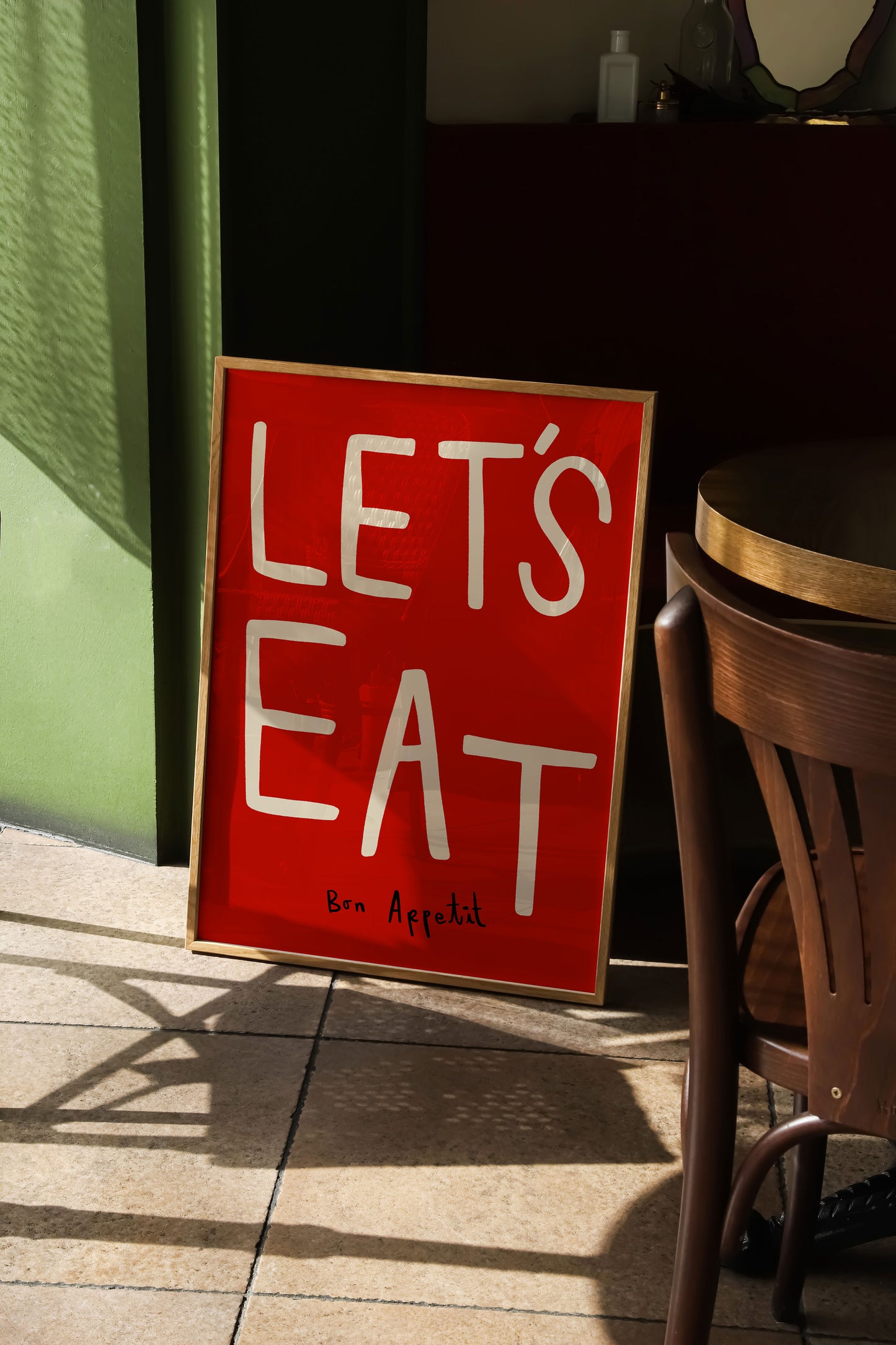 Let's Eat | Kitchen Poster | UNFRAMED