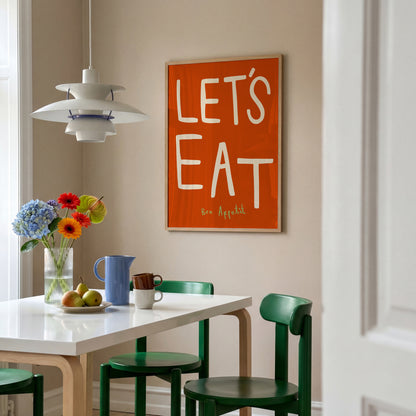 Let's Eat | Kitchen Poster | UNFRAMED
