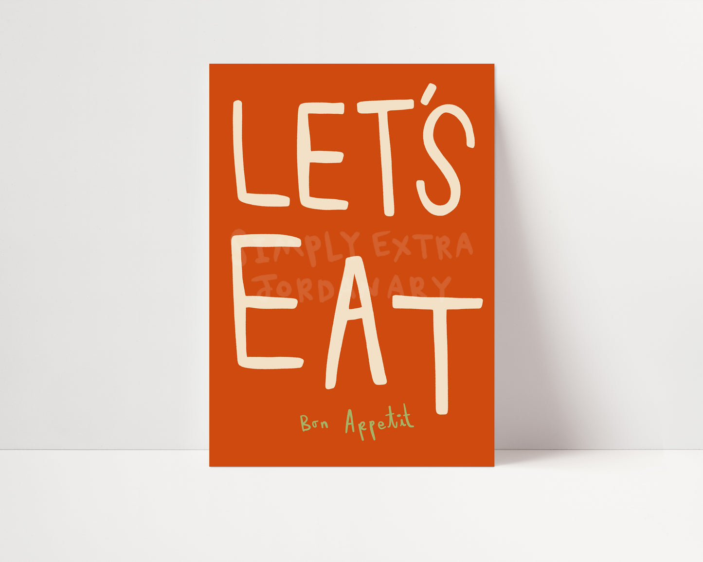 Let's Eat | Kitchen Poster | UNFRAMED