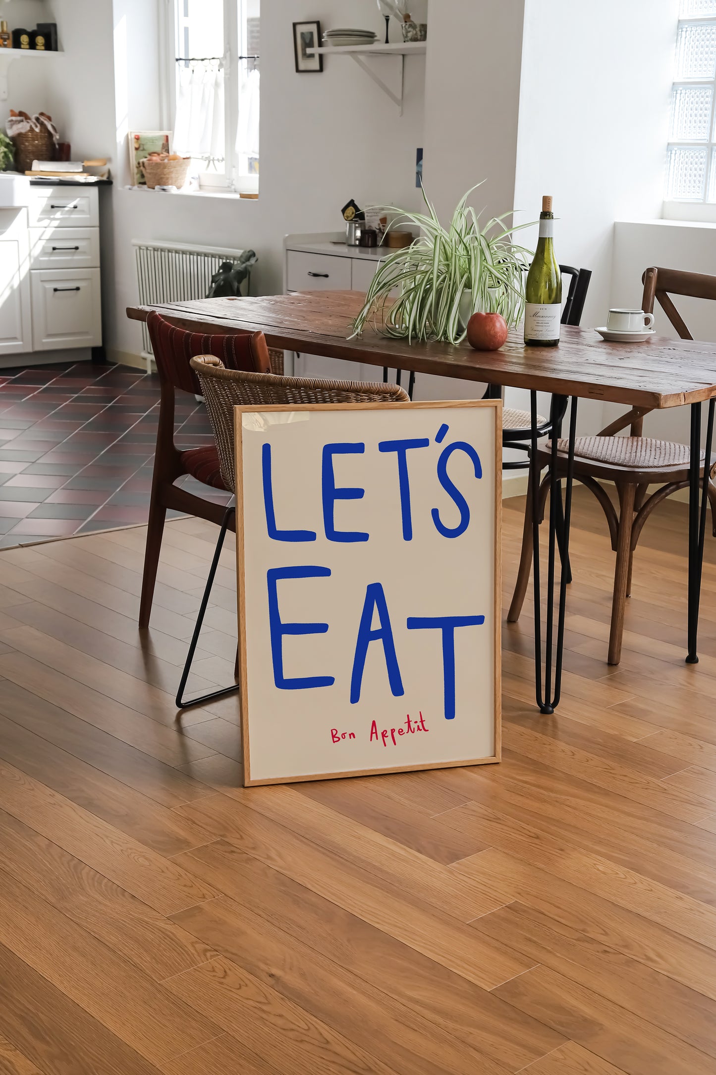 Let's Eat | Kitchen Poster | UNFRAMED