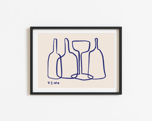 Vino | Wine Print | UNFRAMED