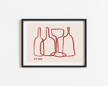 Vino | Wine Print | UNFRAMED