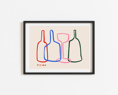 Vino | Wine Print | UNFRAMED