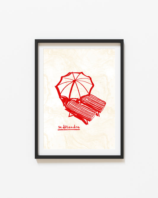 Se Détendre | Coastal Relax Print | UNFRAMED