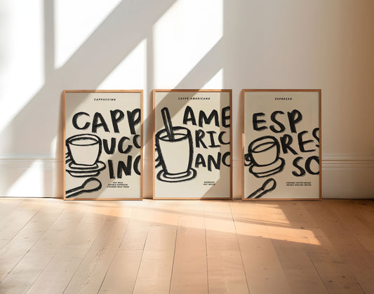 Classic Coffees | Set of 3 | UNFRAMED