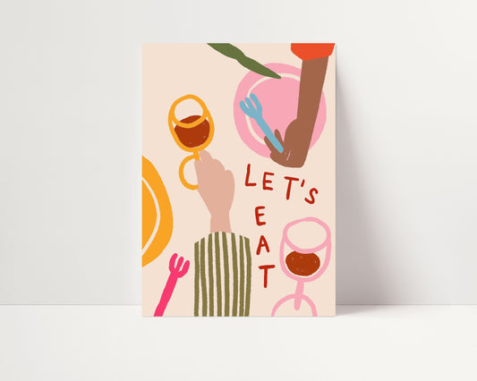 Let's Eat | Dining Room Poster | UNFRAMED