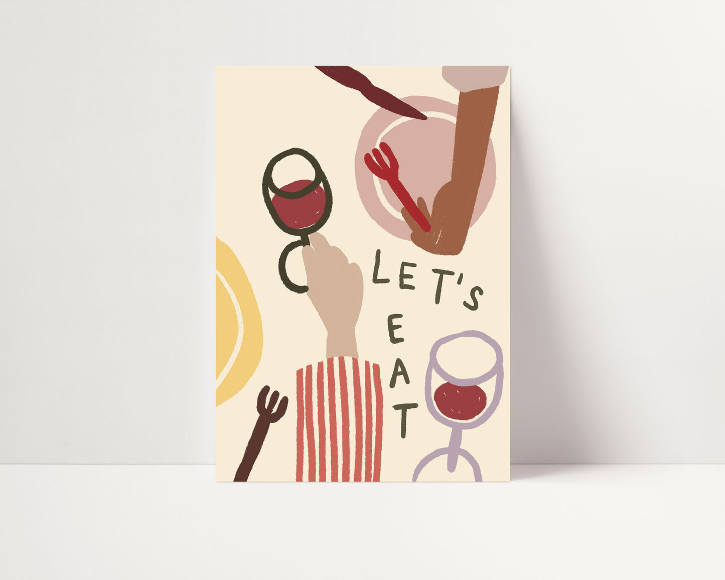 Let's Eat | Dining Room Poster | UNFRAMED