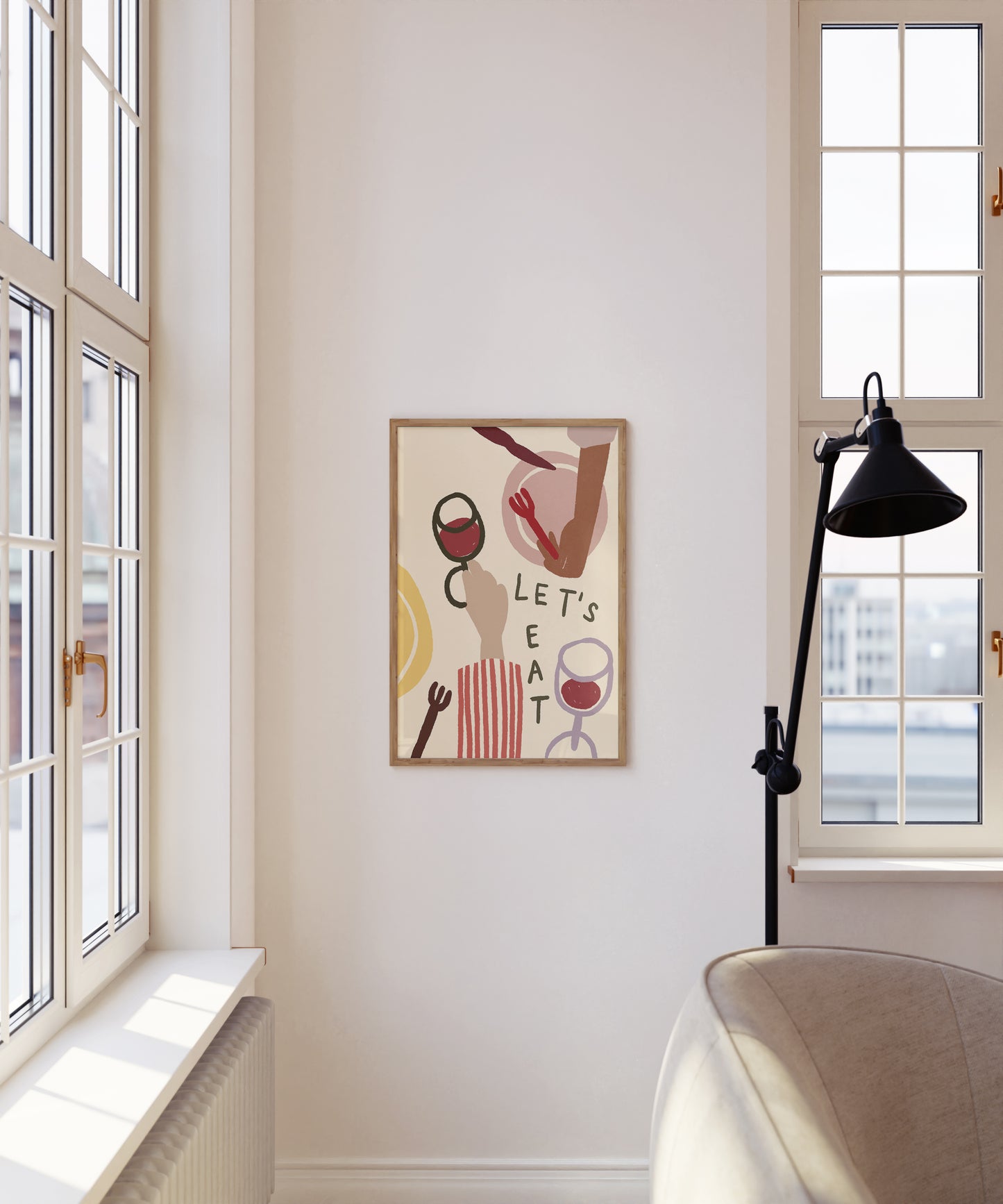 Let's Eat | Dining Room Poster | UNFRAMED