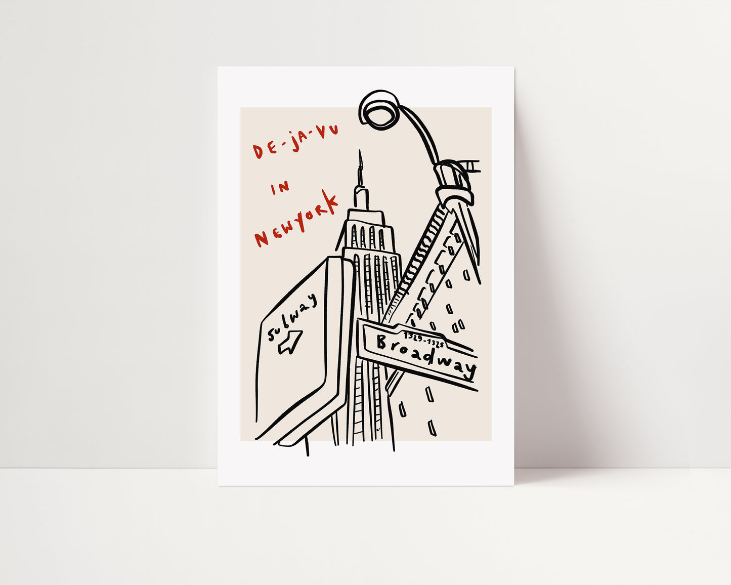 De Ja Vu in New York City Print | Ink Bleed Style | UNFRAMED