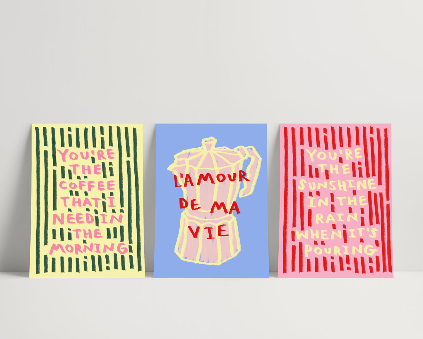 You're The Coffee That I Need In The Morning | Set of 3 | UNFRAMED
