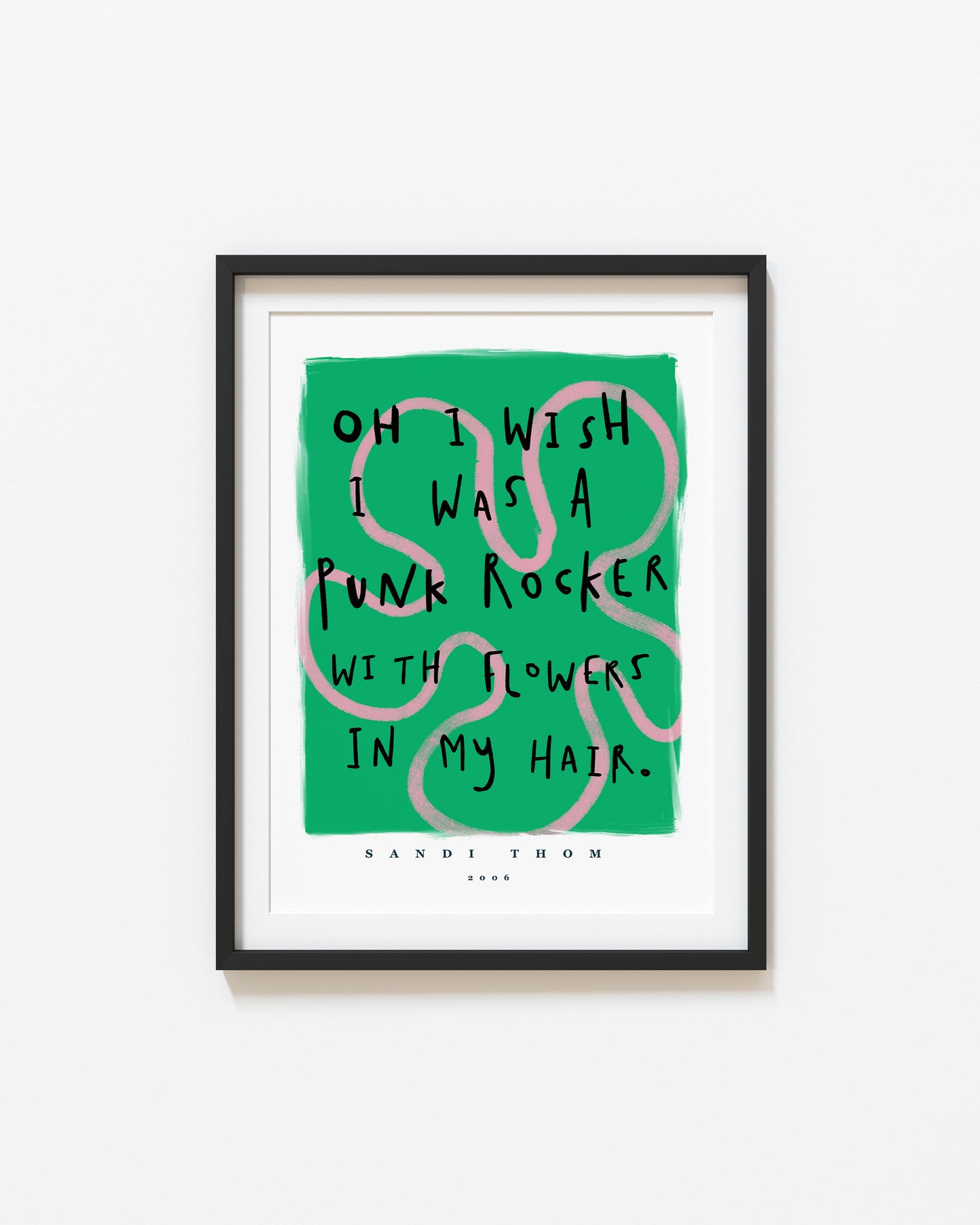 Wish I Was a Punk Rocker | Lyrics Poster | UNFRAMED