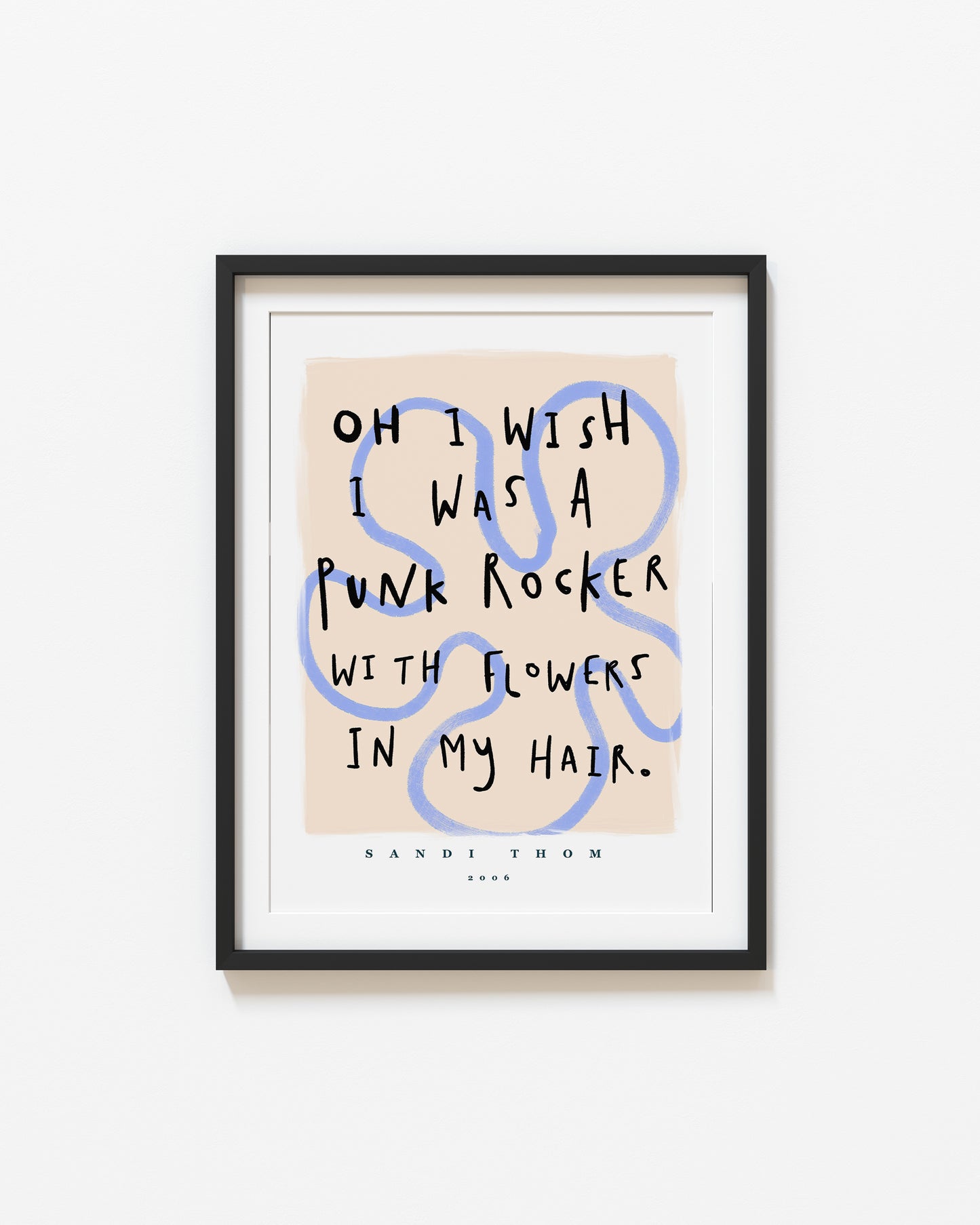 Wish I Was a Punk Rocker | Lyrics Poster | UNFRAMED