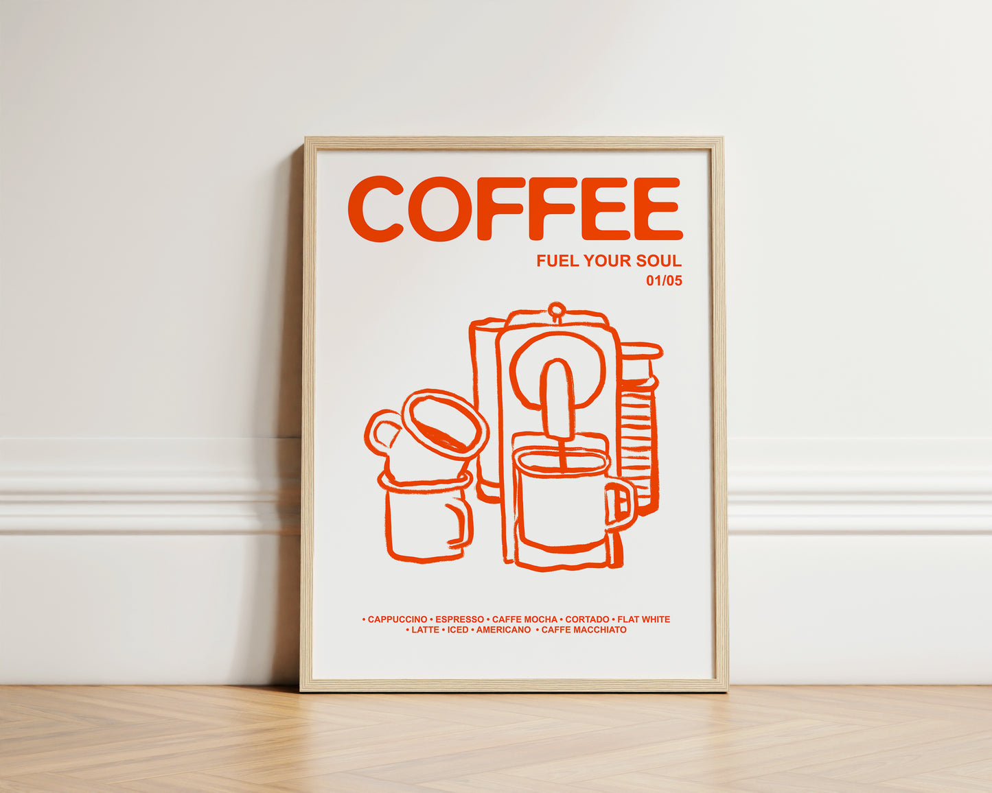 Retro Coffee | Fuel Your Soul Print | UNFRAMED