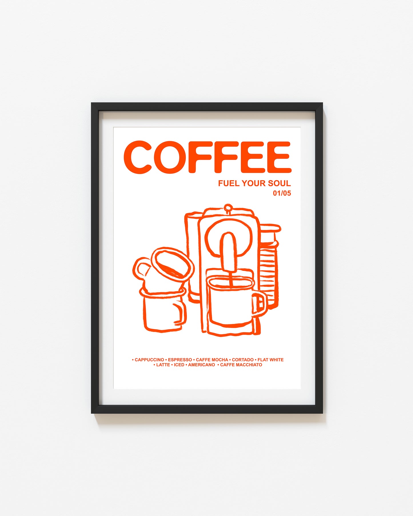 Retro Coffee | Fuel Your Soul Print | UNFRAMED