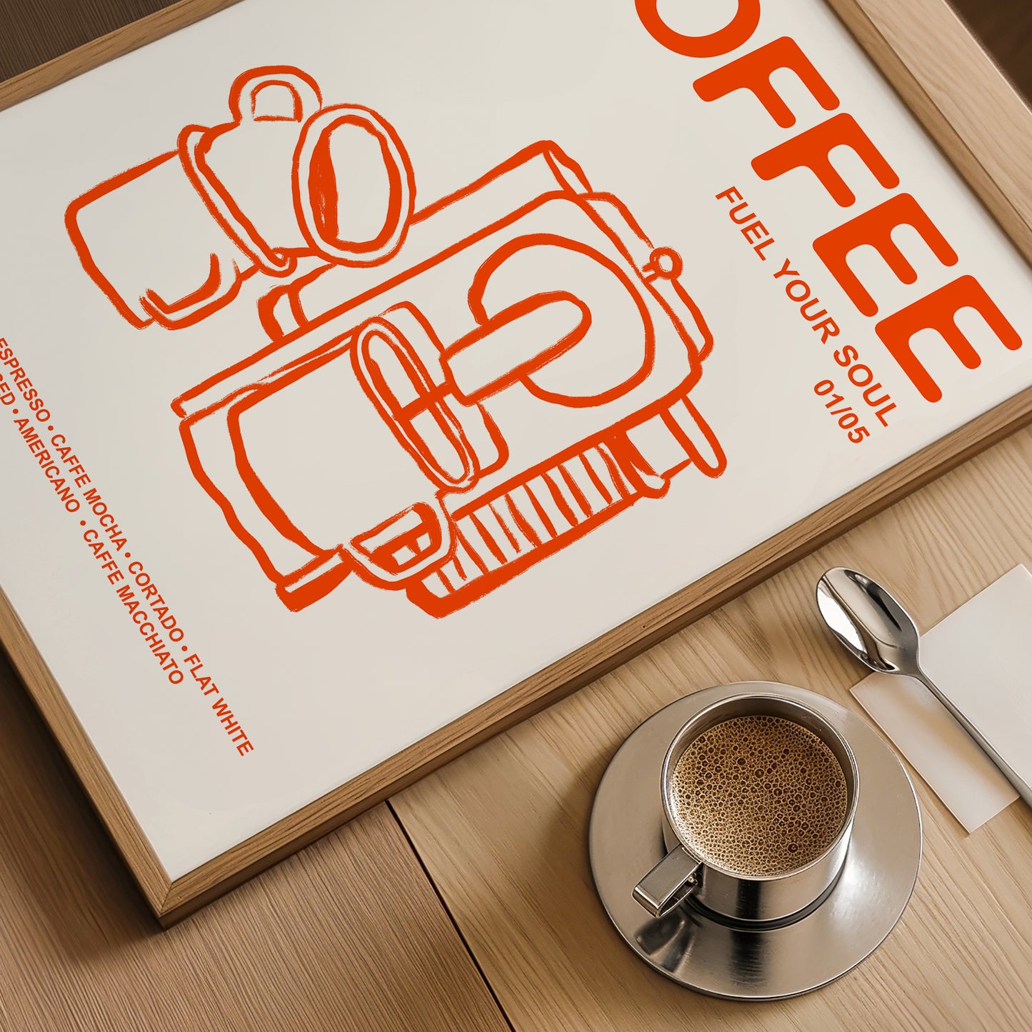 Retro Coffee | Fuel Your Soul Print | UNFRAMED