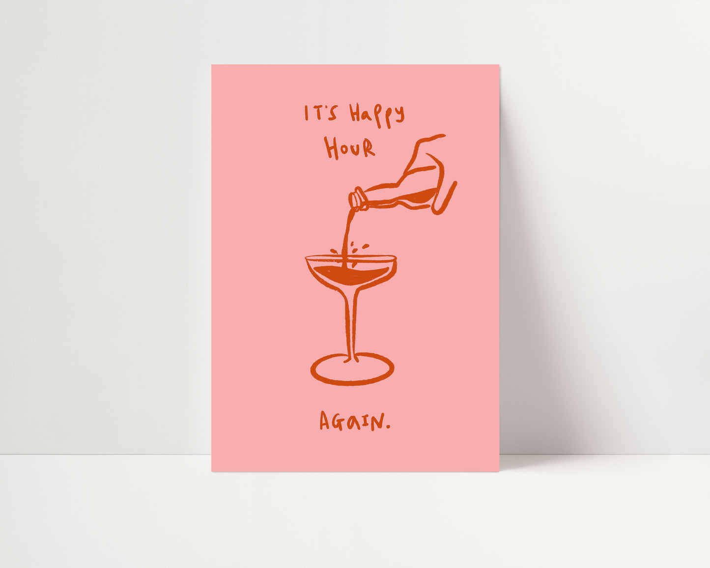 It's Happy Hour Again | Kitchen Print | UNFRAMED