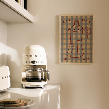 Bonjour Le Cafe | Coffee Print | UNFRAMED