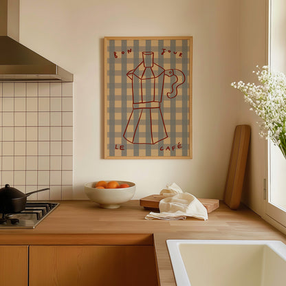 Bonjour Le Cafe | Coffee Print | UNFRAMED