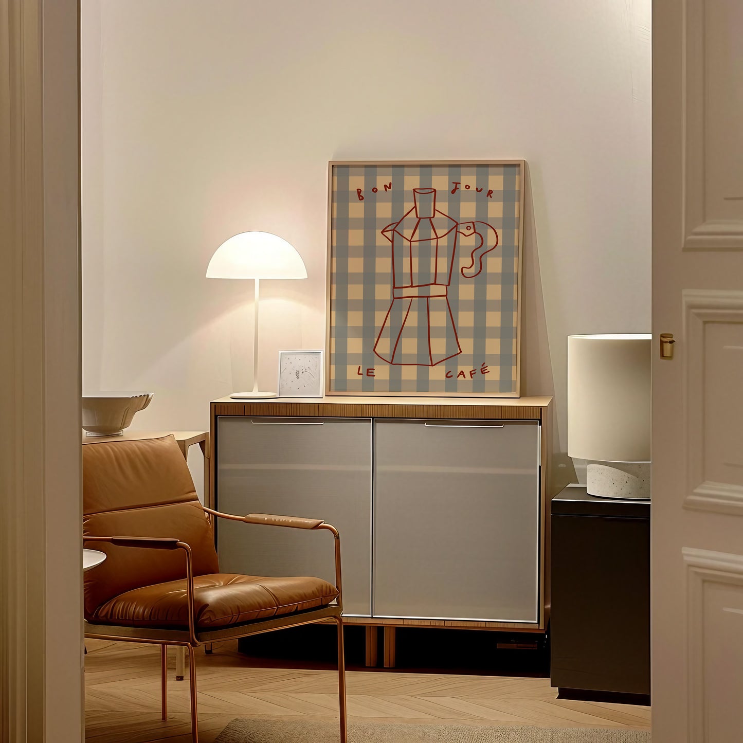 Bonjour Le Cafe | Coffee Print | UNFRAMED