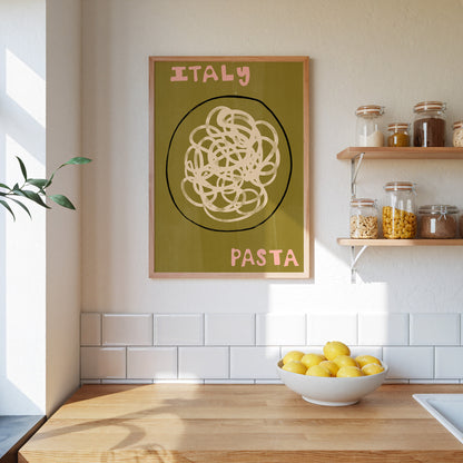 Italy Pasta | Foodie Print | UNFRAMED