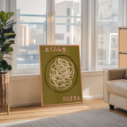 Italy Pasta | Foodie Print | UNFRAMED