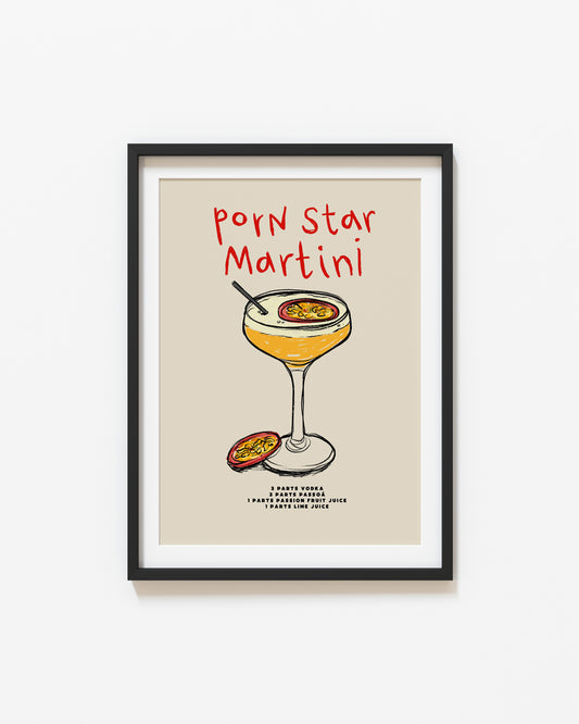 Porn Star Martini | Cocktail Recipe Print | UNFRAMED