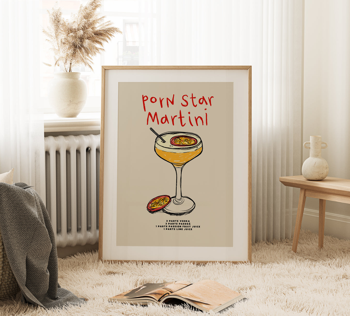 Porn Star Martini | Cocktail Recipe Print | UNFRAMED