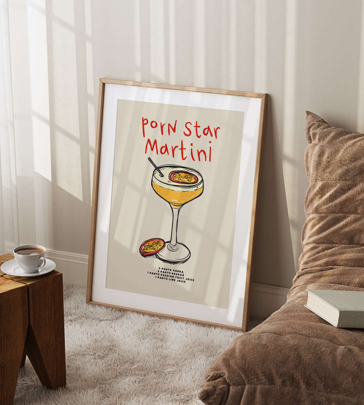 Porn Star Martini | Cocktail Recipe Print | UNFRAMED