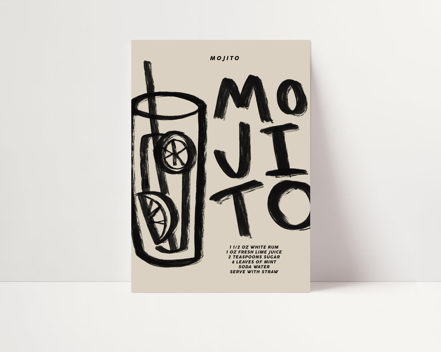 Mojito | Classic Cocktail Poster | UNFRAMED