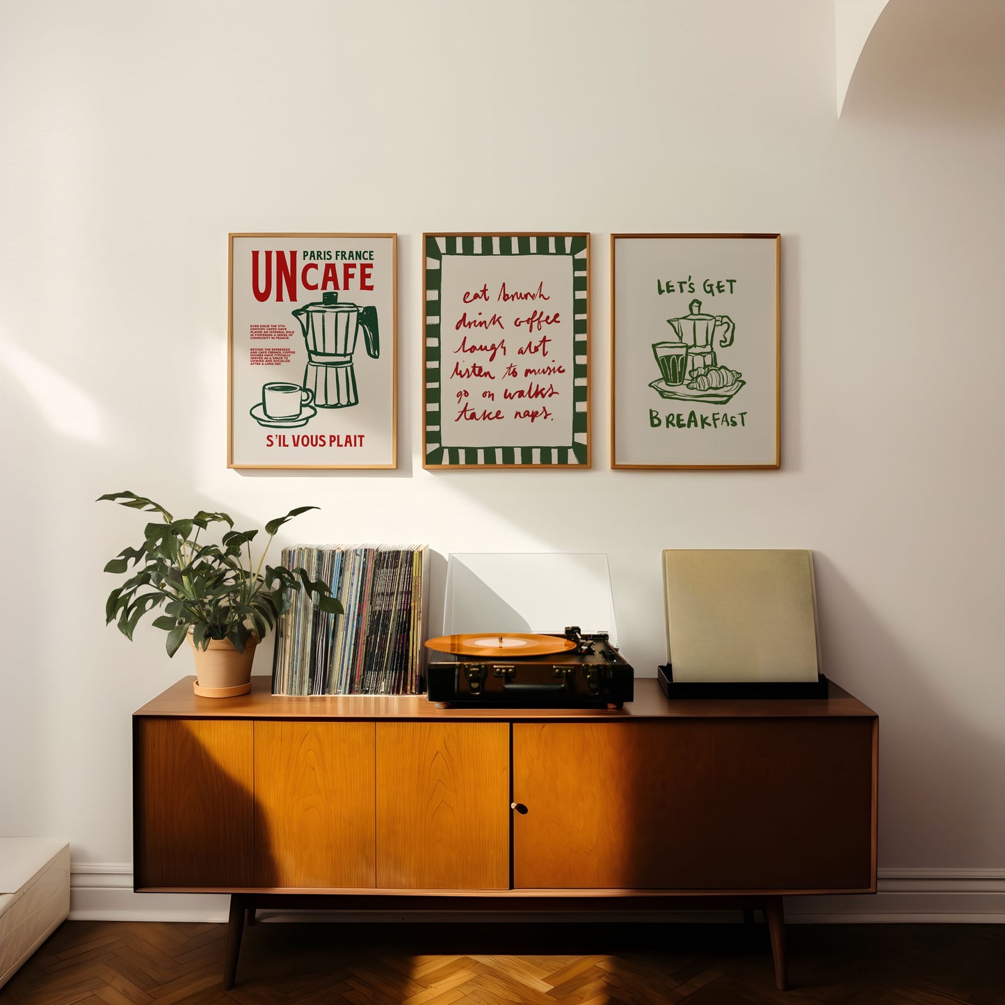 Coffee Cafe | Set of 3 Prints | UNFRAMED