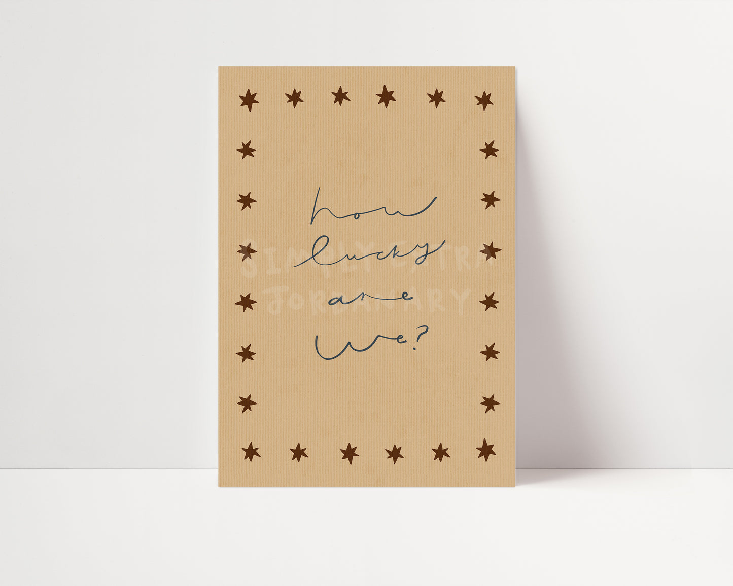 How Lucky Are We | Nursery Print | UNFRAMED