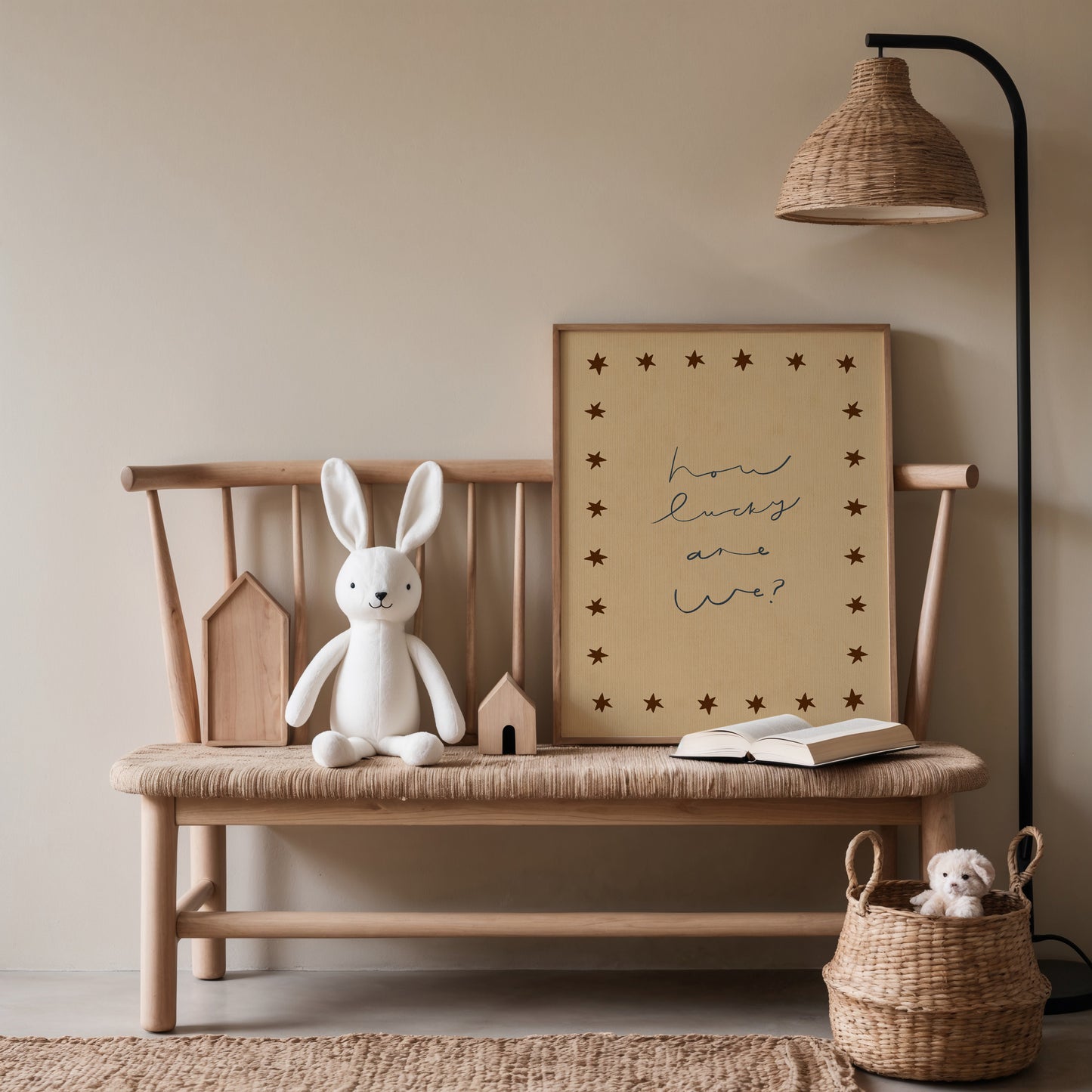 How Lucky Are We | Nursery Print | UNFRAMED