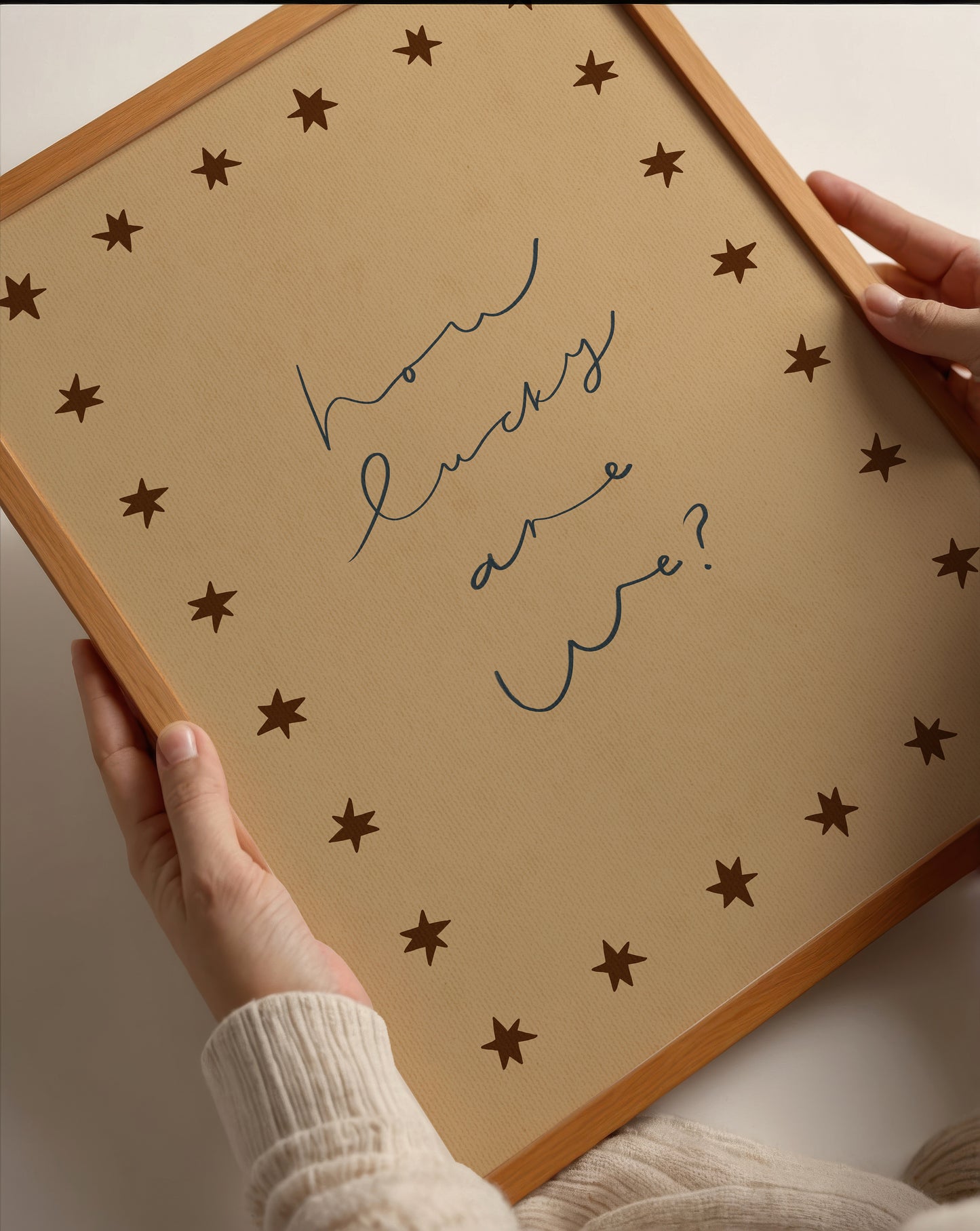 How Lucky Are We | Nursery Print | UNFRAMED