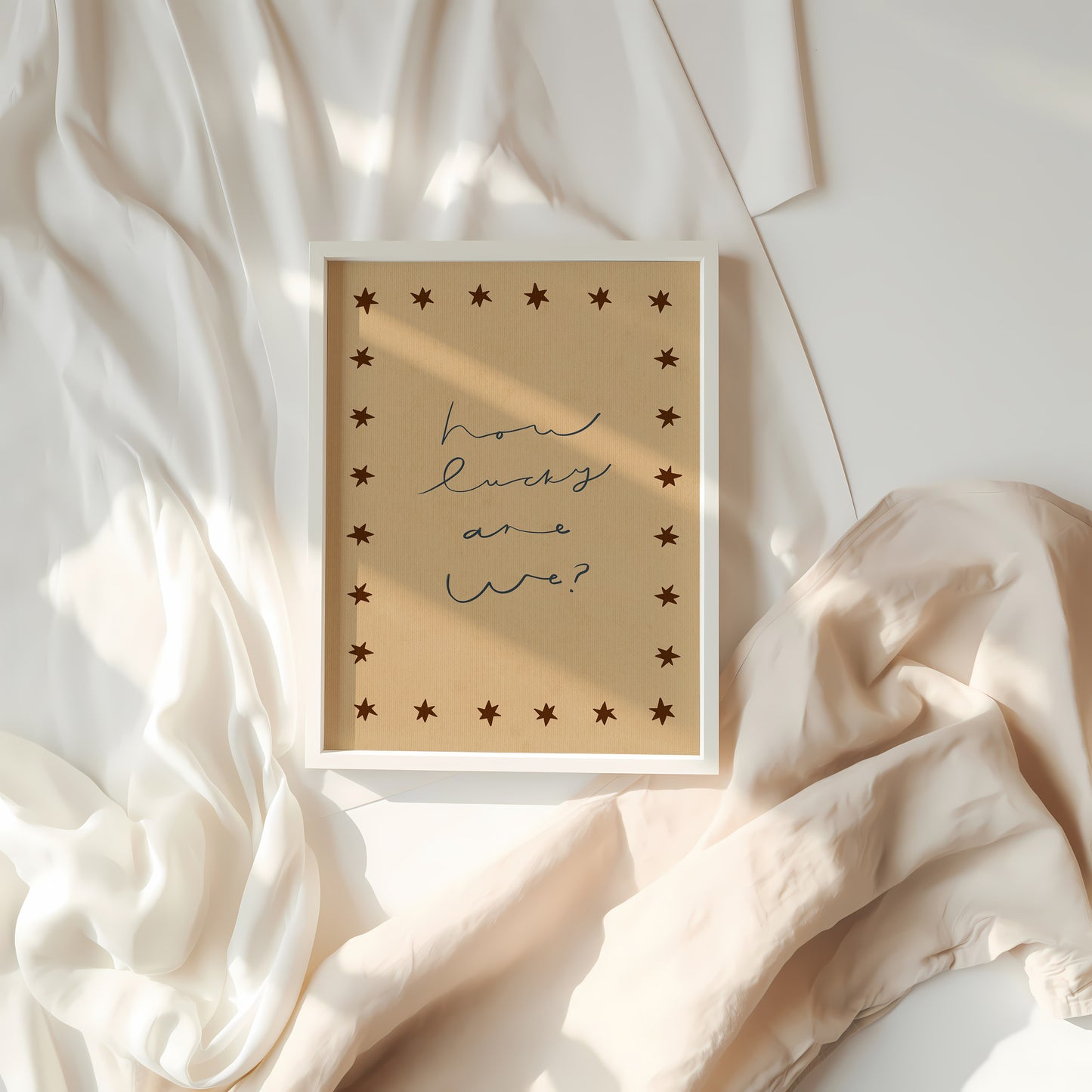 How Lucky Are We | Nursery Print | UNFRAMED
