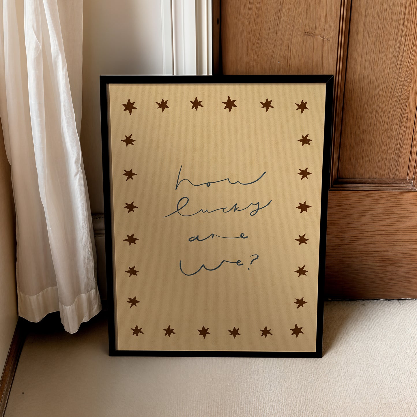 How Lucky Are We | Nursery Print | UNFRAMED