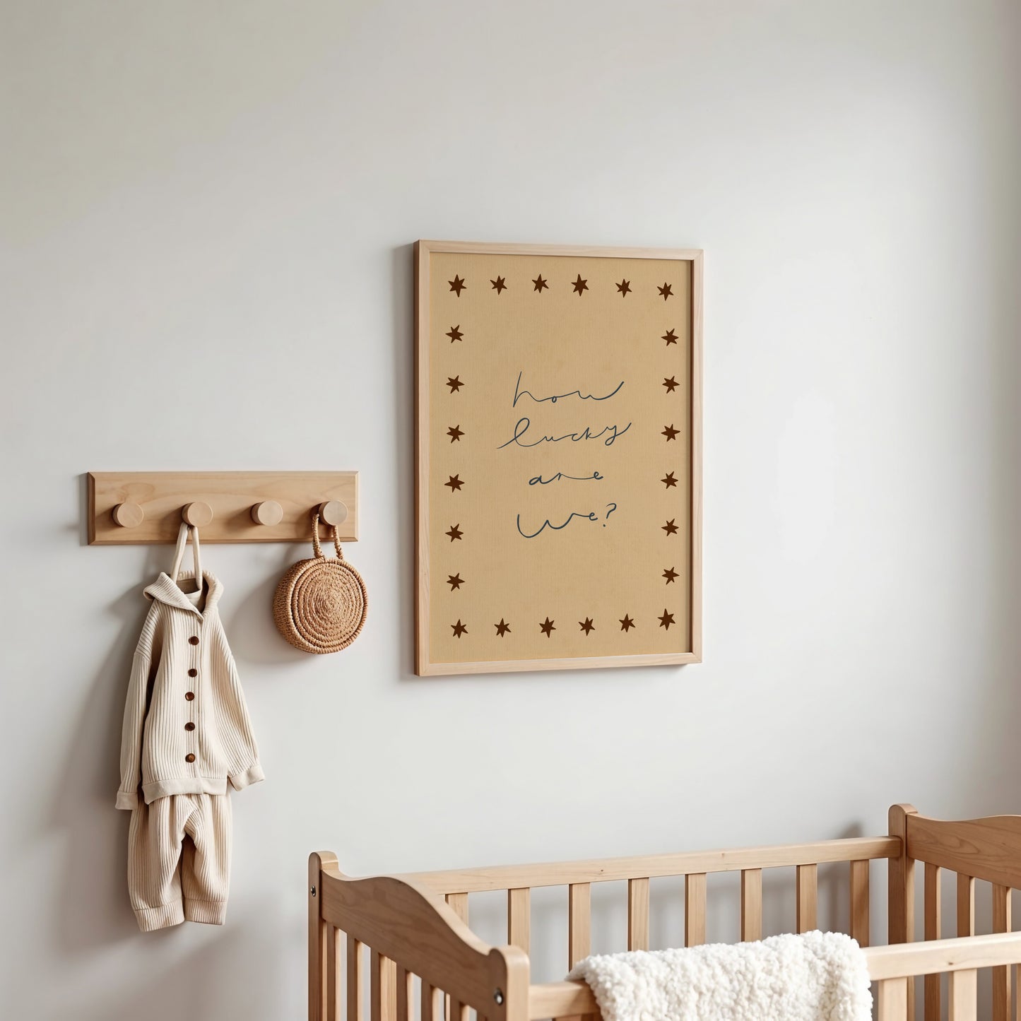 How Lucky Are We | Nursery Print | UNFRAMED