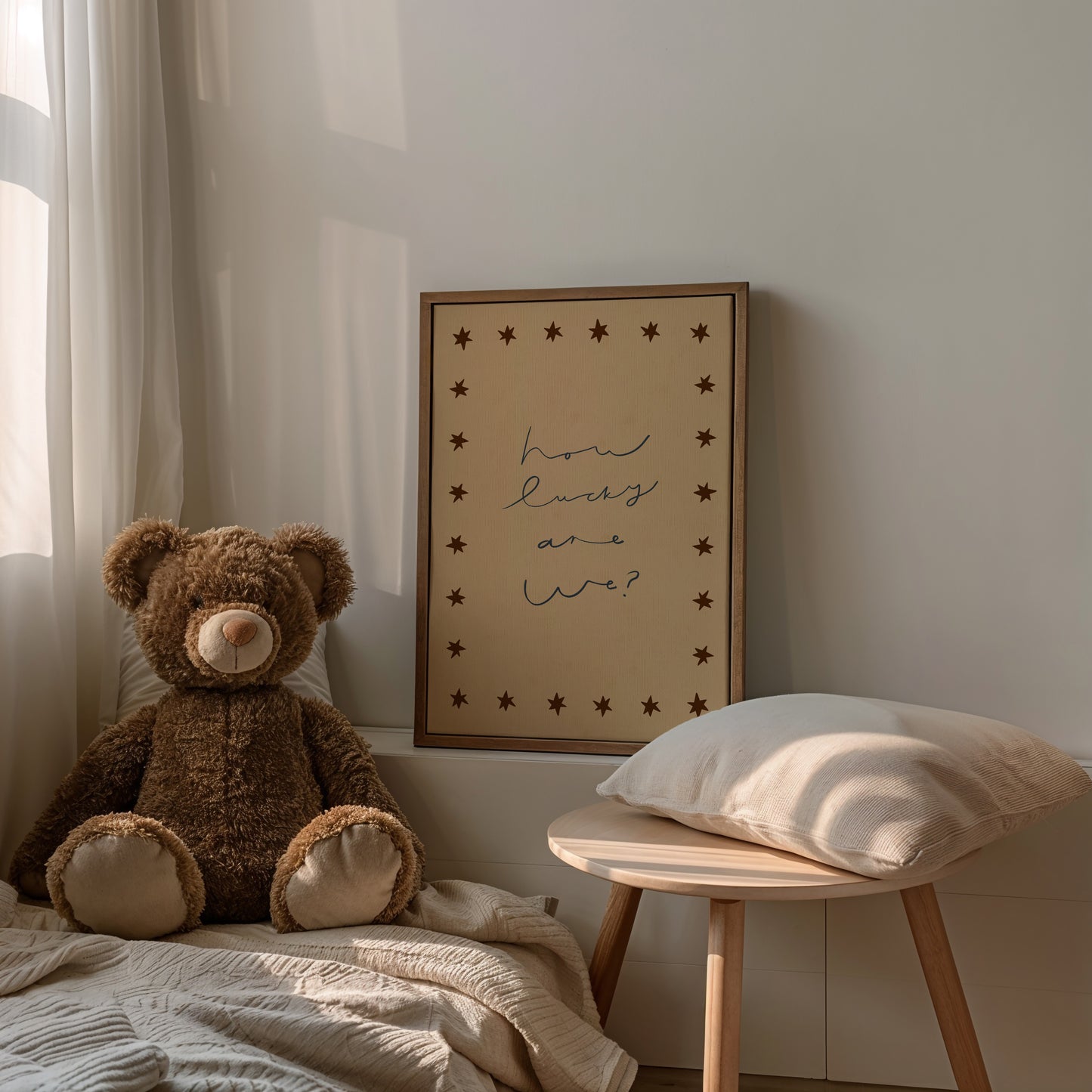 How Lucky Are We | Nursery Print | UNFRAMED