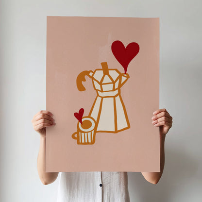 Moka Love | Coffee Print | UNFRAMED