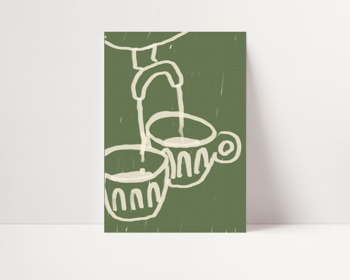 Coffee Mugs | Coffee Machine Print | UNFRAMED