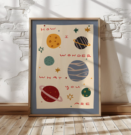 Planets And Stars | Playroom Print | UNFRAMED